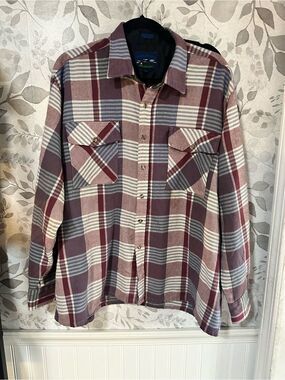 Vintage Backpacker Flannel Men's Plaid Button-Down 80's 90's Outdoors XL
